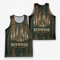 Redwood Forest Trail California State Running Tank Top