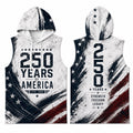 USA 250 Strength Freedom Legacy Men's Workout Hooded Tank Top