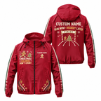 Custom Name Christmas Calories Don’t Count Running Windbreaker Jacket
