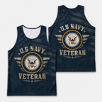 Veteran Running Tank Top - US Navy Veteran V5 Tech Singlet
