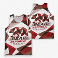 Geometric Bear Republic MT California State Running Tank Top