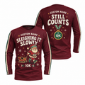 Custom Name Sleighing It Slowly Running Long Sleeve Shirt