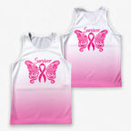 Cancer Fighter Running Tank Top Breast Cancer Survivor Running Singlet for Men and Women