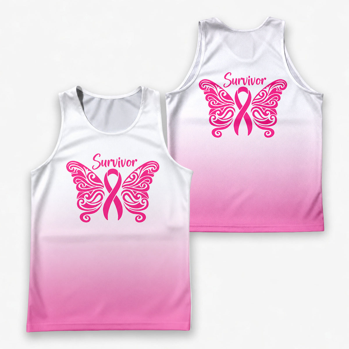 Cancer Fighter Running Tank Top Breast Cancer Survivor Running Singlet for Men and Women