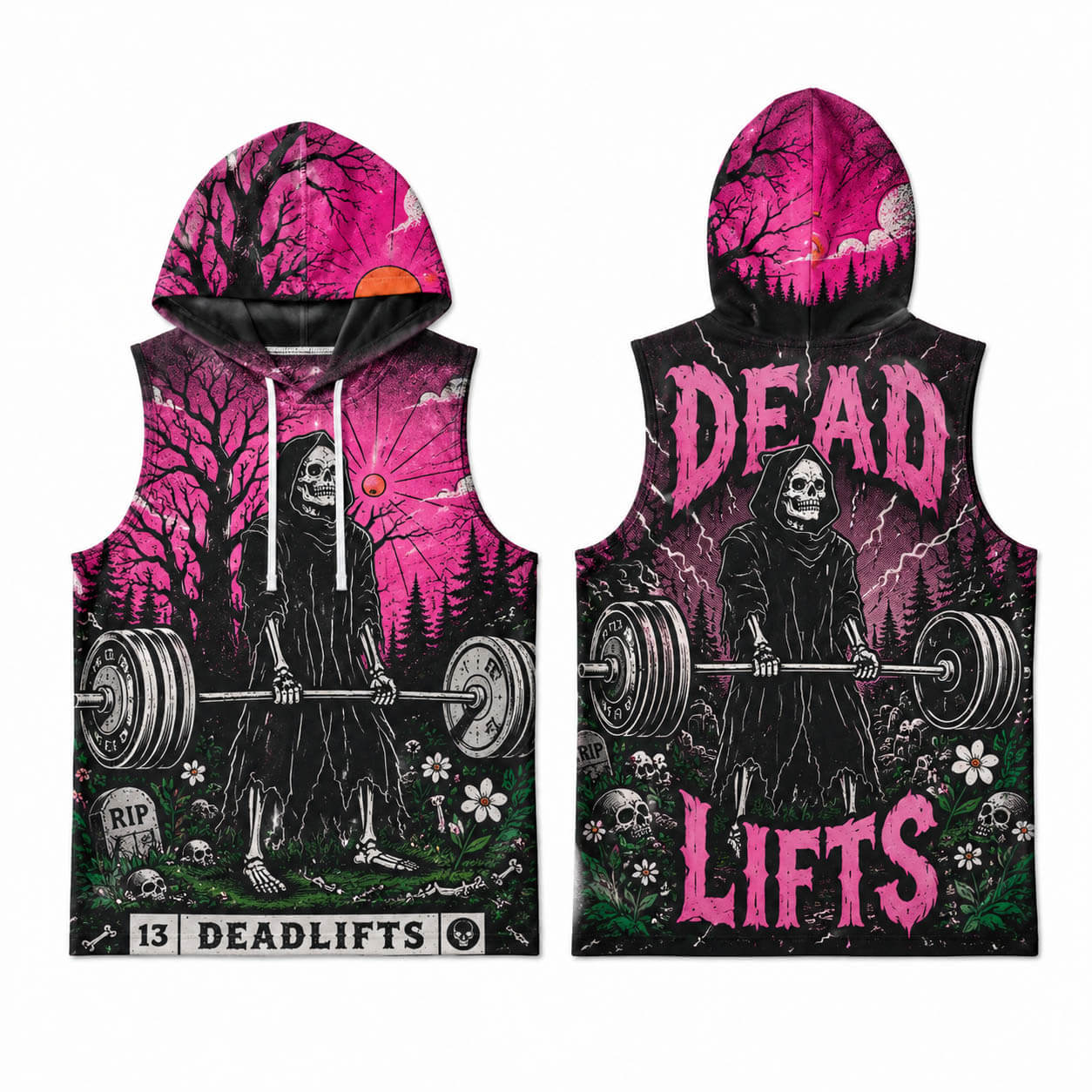 Dead Lift Men's Workout Hooded Tank Top