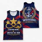 United We Run The Marine Corp Race Day Running Tank Top