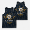 Veteran Running Tank Top - US Navy Veteran V4 Tech Singlet