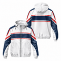 Custom Name States Clean Stripe Motion Running Windbreaker Jacket