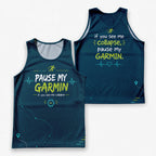 Funny Running Tank Top _ Pause My Garmin Tech Running Singlet