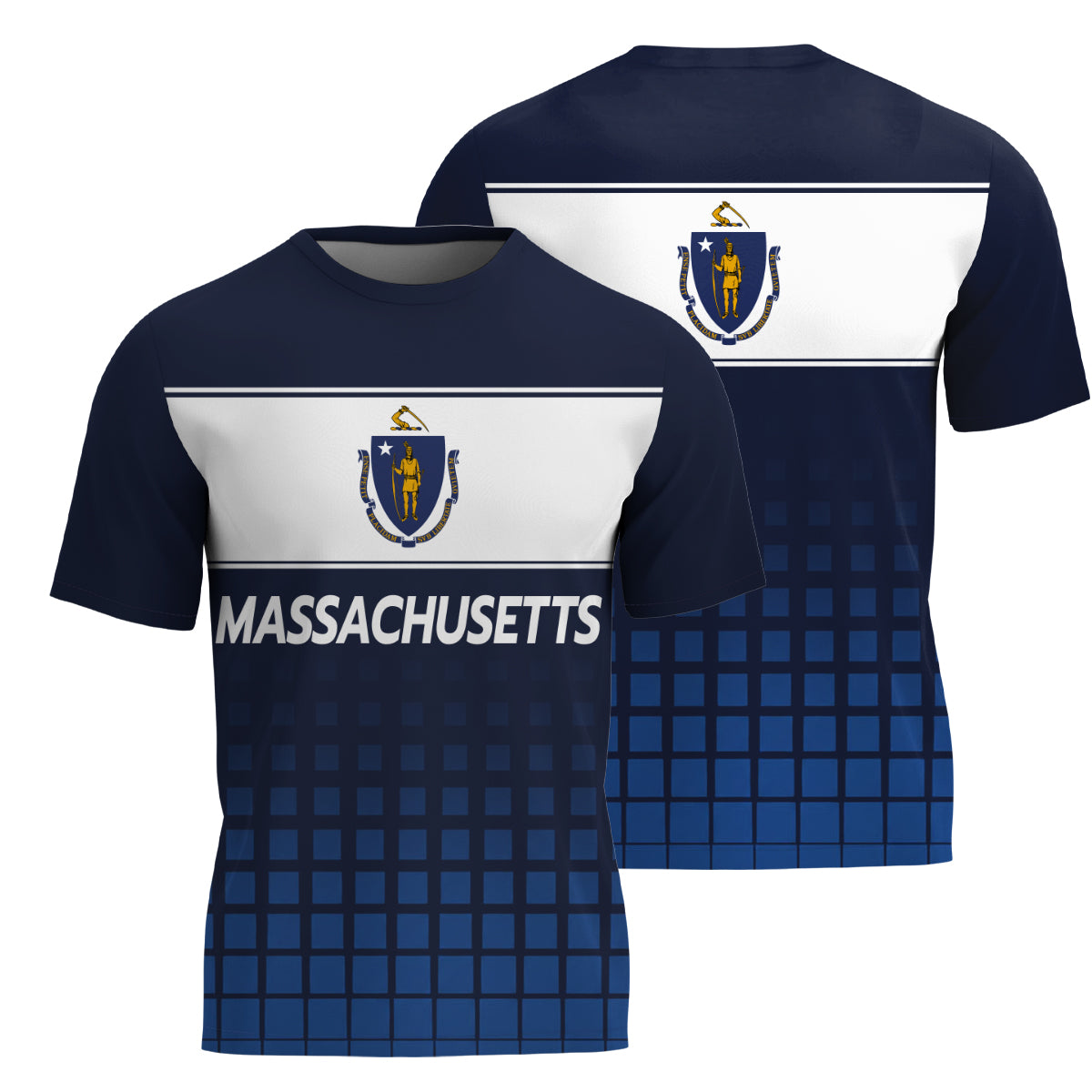 Massachusetts State Pride Tech Running T-Shirt