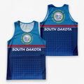 Patriotic Tech Running Tank Top - South Dakota State Pride Running Singlet