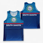 Patriotic Tech Running Tank Top - South Dakota State Pride Running Singlet