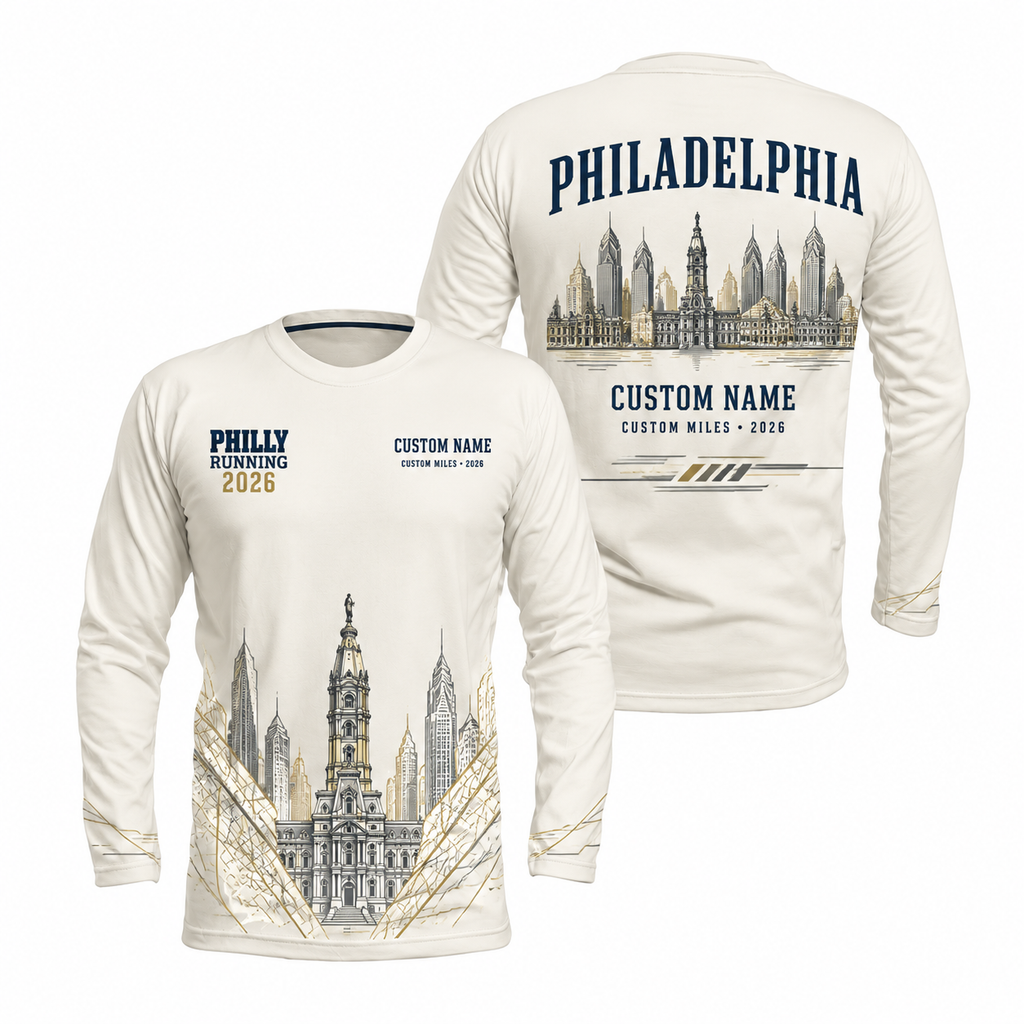 Custom Name Philly Architectural Finisher Running Long Sleeve Shirt