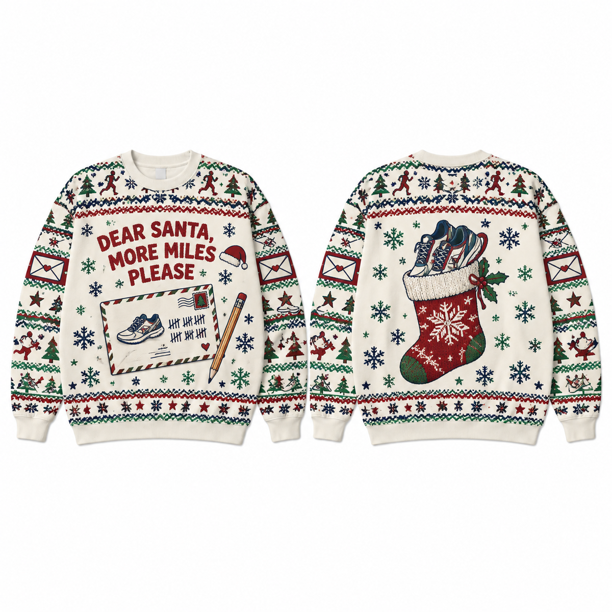 Dear Santa More Miles Please Sweater
