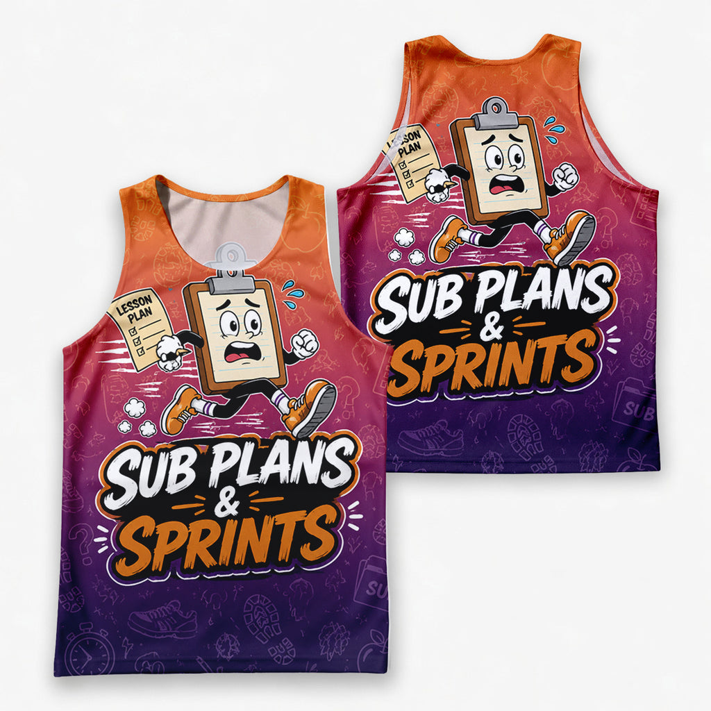 Teacher Running Tank Top Substitute Teacher Sprint Tech Running Singlet
