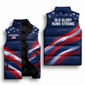 Old Glory Midnight Sleeveless Running Puffer Jacket