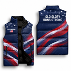 Old Glory Midnight Sleeveless Running Puffer Jacket