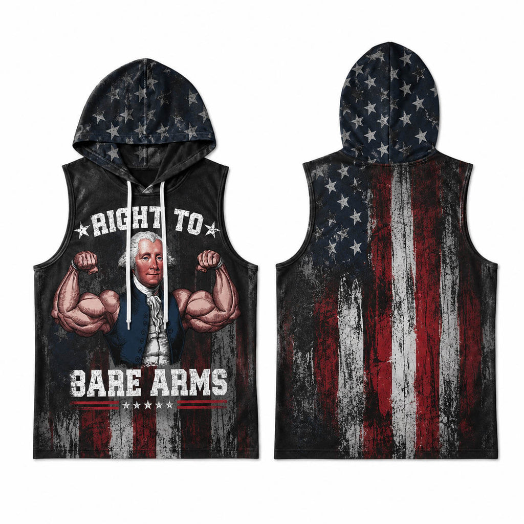 Right To Bare Arms Men's Workout Hooded Tank Top