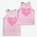 Cancer Fighter Running Tank Top Breast Cancer Pink Ribbon Heart Running Singlet for Men and Women