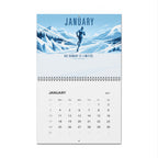 Modern Abstract Sports Art Motivational Quote Running Wall Calendar