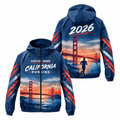 Custom Name California Bridge & Bay Runner Running Windbreaker Jacket