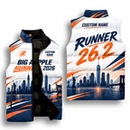 Custom Name Big Apple Race Energy Sleeveless Running Puffer Jacket