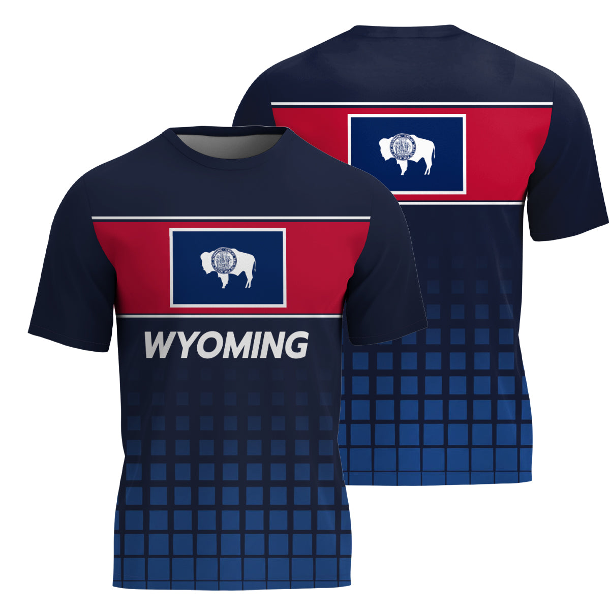 Wyoming State Pride Tech Running T-Shirt