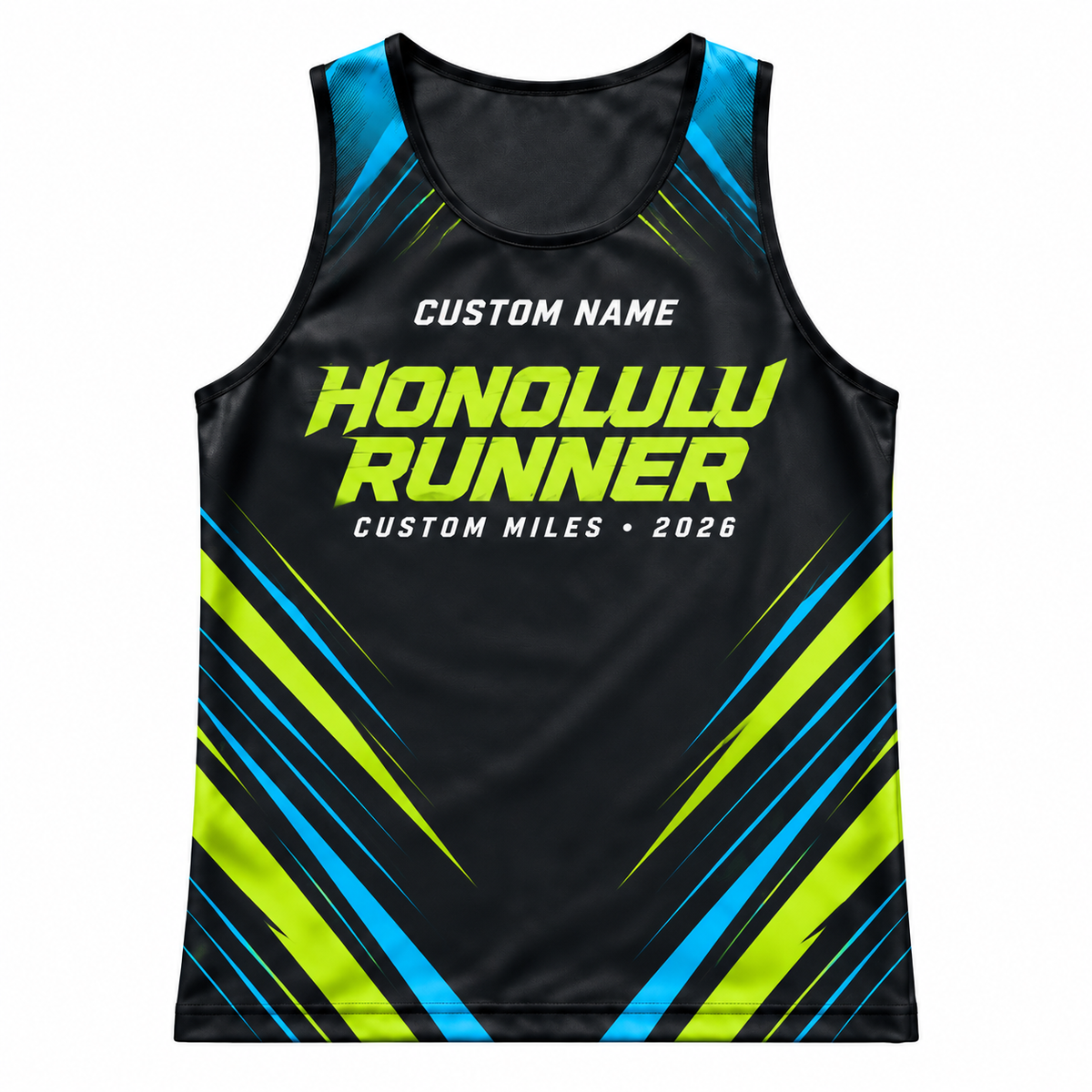Custom Name Miles Honolulu Velocity Running Tank Top