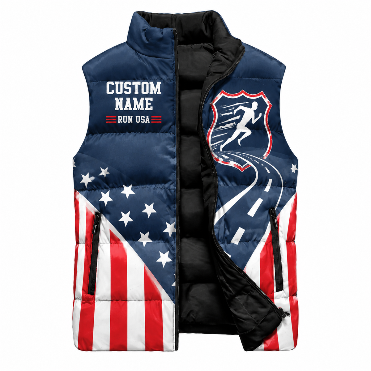 Route 66 Freedom Runner Sleeveless Running Puffer Jacket