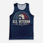 Veteran Tech Running Tank Top - Patriotic Eagle Running Singlet