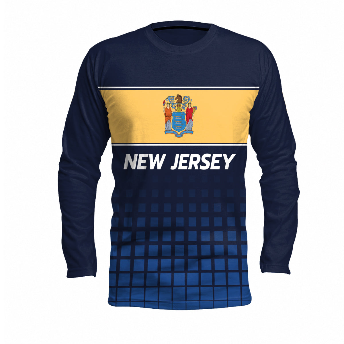 New Jersey State Pride Long Sleeve Running T-Shirt