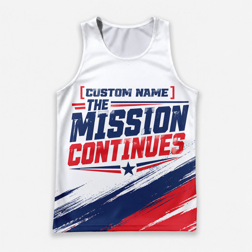The Mission Continues The Marine Corp Race Day Running Tank Top