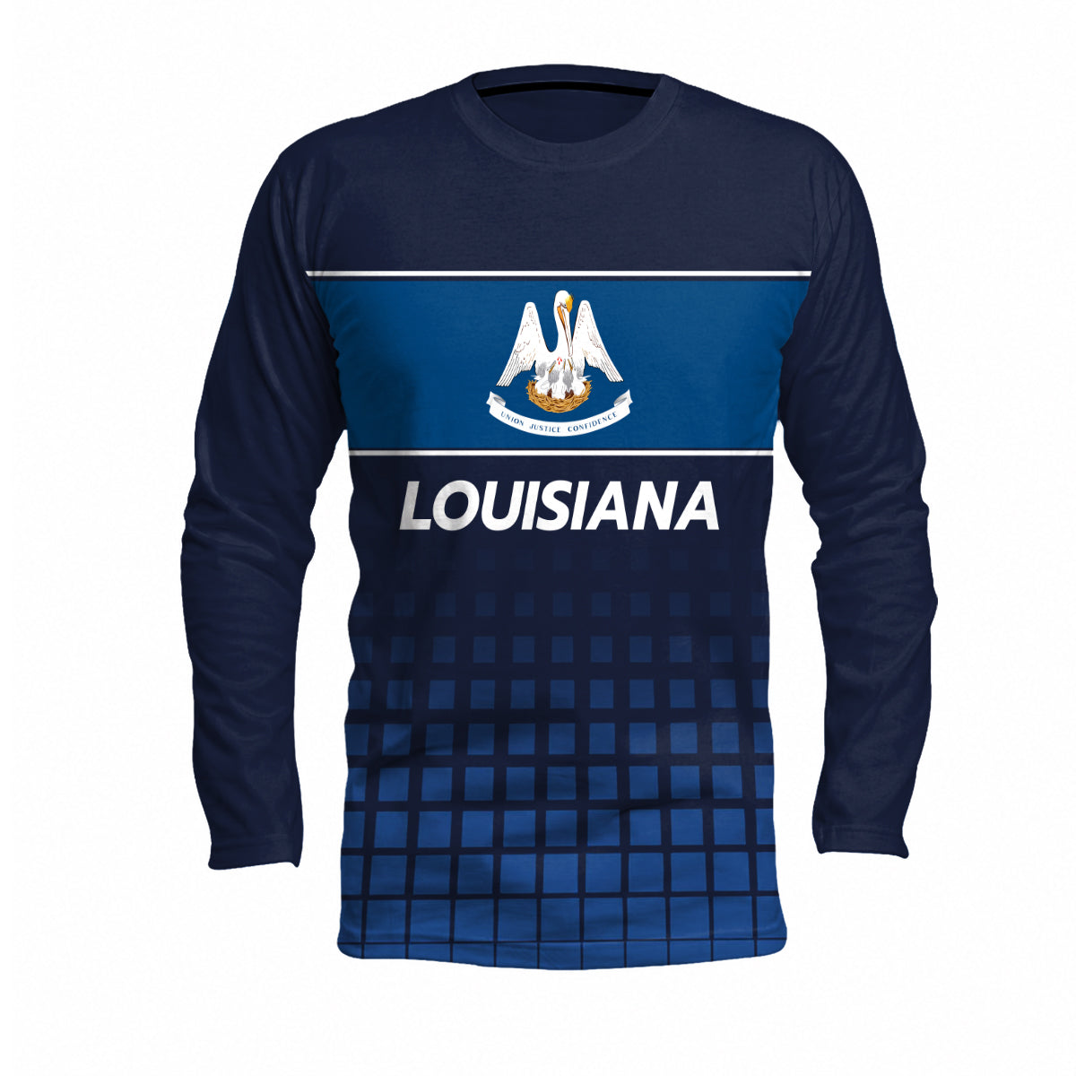 Louisiana State Pride Long Sleeve Running T-Shirt