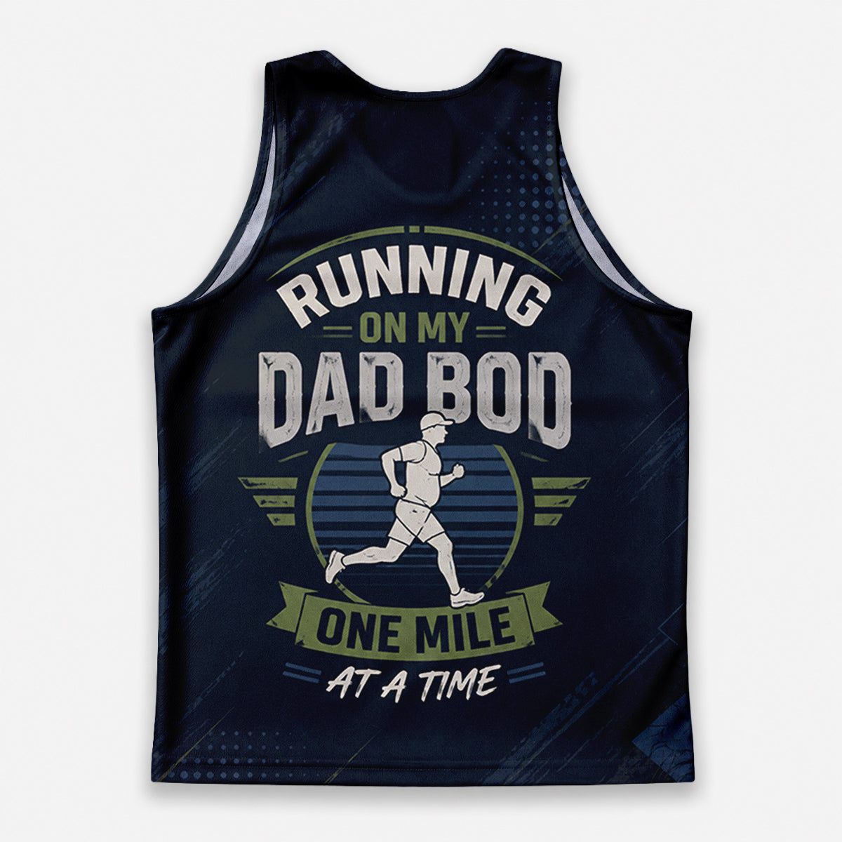Funny Dad Running Tank Top Run On Dad Bod Tech Singlet
