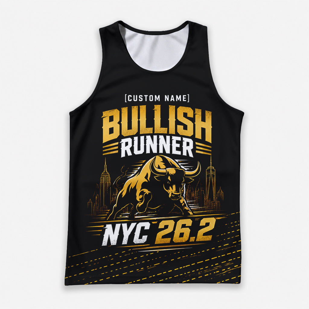Wall Street Bull The NYC Race Day Running Tank Top