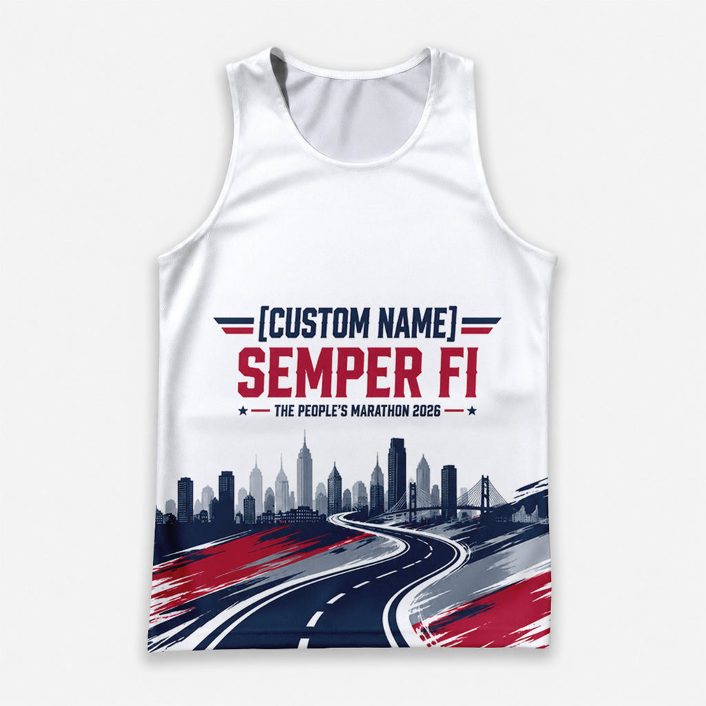 The Forward March The Marine Corp Race Day Running Tank Top
