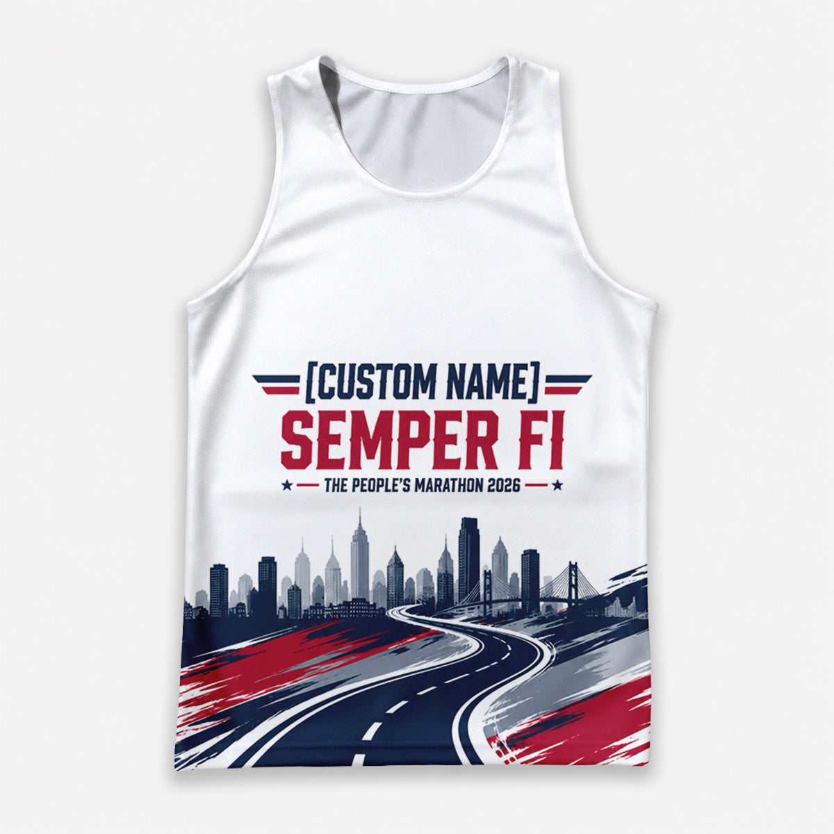 The Forward March The Marine Corp Race Day Running Tank Top