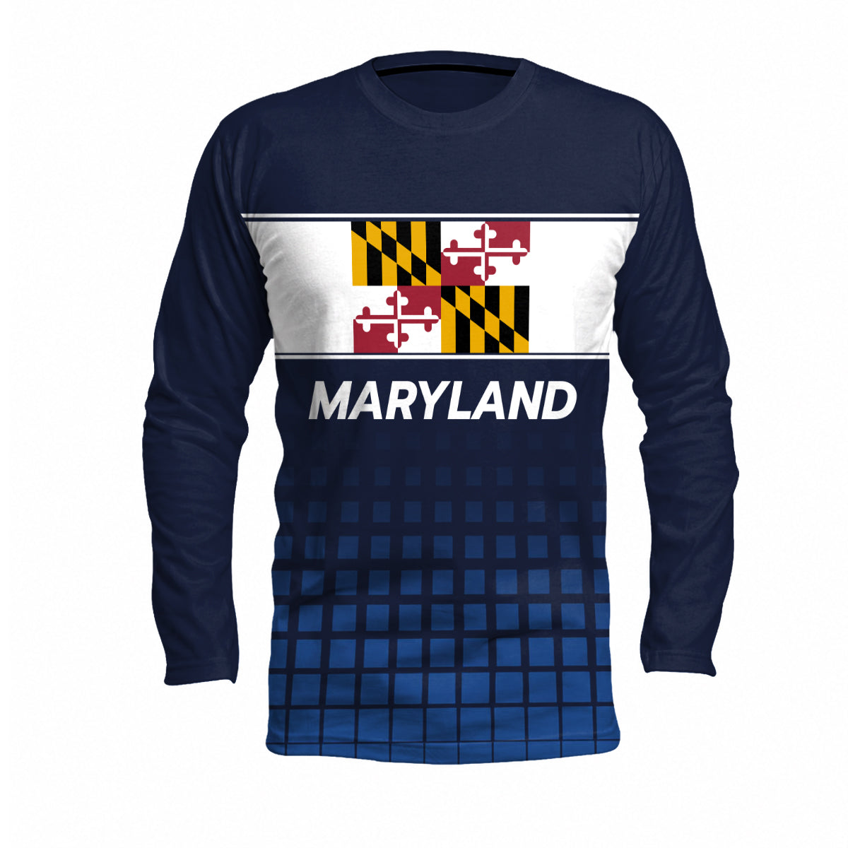Maryland State Pride Long Sleeve Running T-Shirt