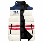 Vintage Americana Runner Sleeveless Running Puffer Jacket