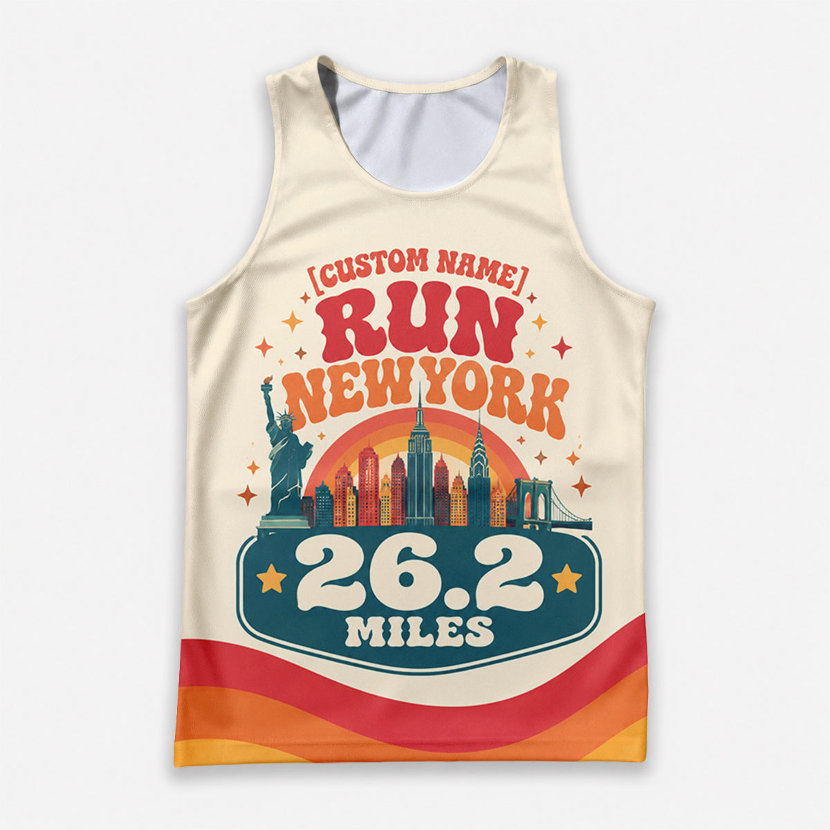 Retro 70s NYC The NYC Race Day Running Tank Top