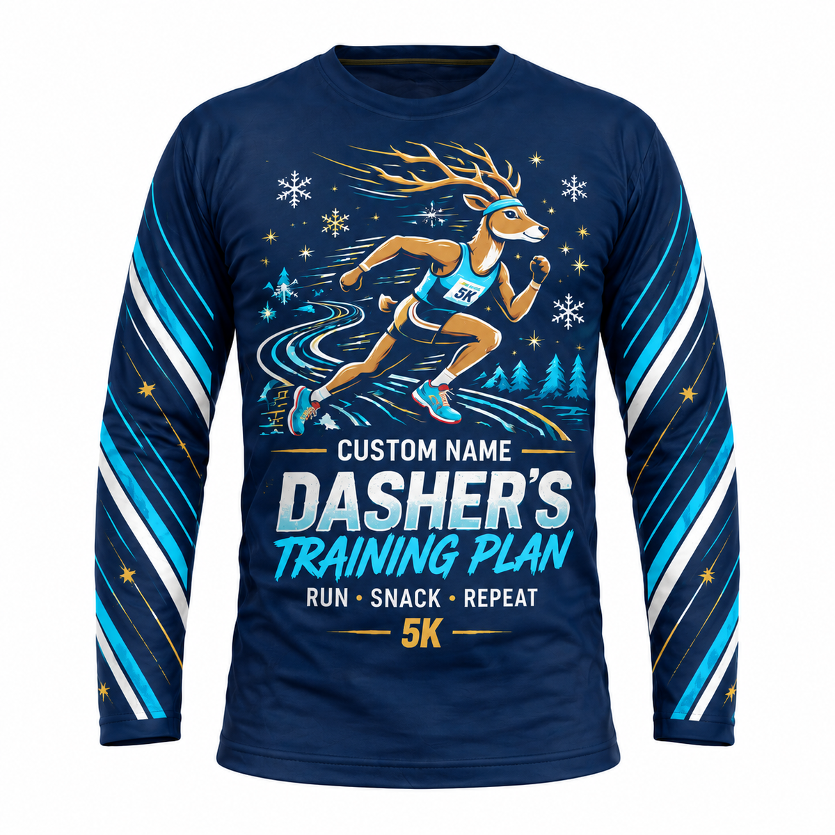 Custom Name Dasher’s Training Plan Running Long Sleeve Shirt