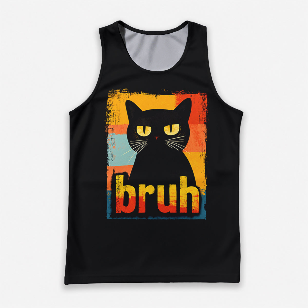 Cat Running Tank Top Funny Cat Bruh Running Singlet for Men and Women