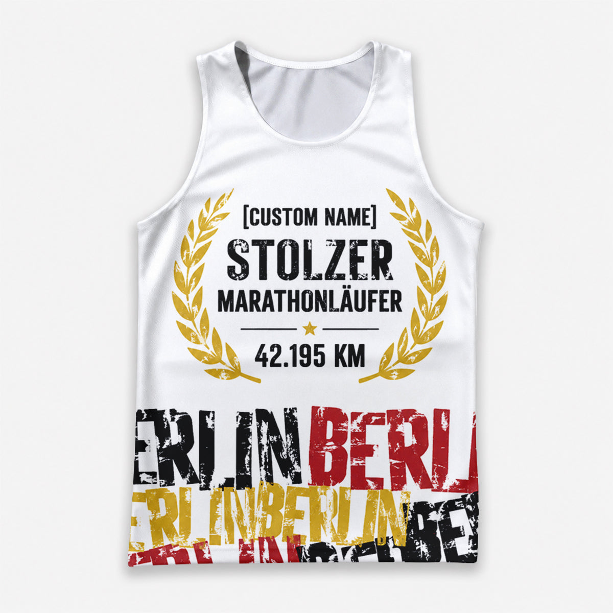 Zerkratzte Typografie Berlin Wettkampftag Lauf-Tanktop