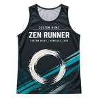 Custom Name Miles Zen Wave Endurance Running Tank Top