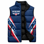Freedom Eagle Shield Sleeveless Running Puffer Jacket