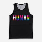 LGBT Pride Running Tank Top Rainbow Human Running Singlet for Men and Women