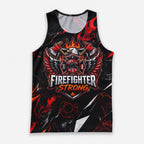 Men's Running Tank Top Firefighter Strong Eagle Running Singlet