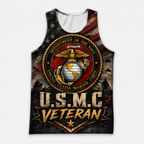 Veteran Running Tank Top - US Marine Corps Veteran V2 Tech Singlet