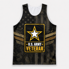 Veteran Running Tank Top - US Army Veteran V3 Tech Singlet