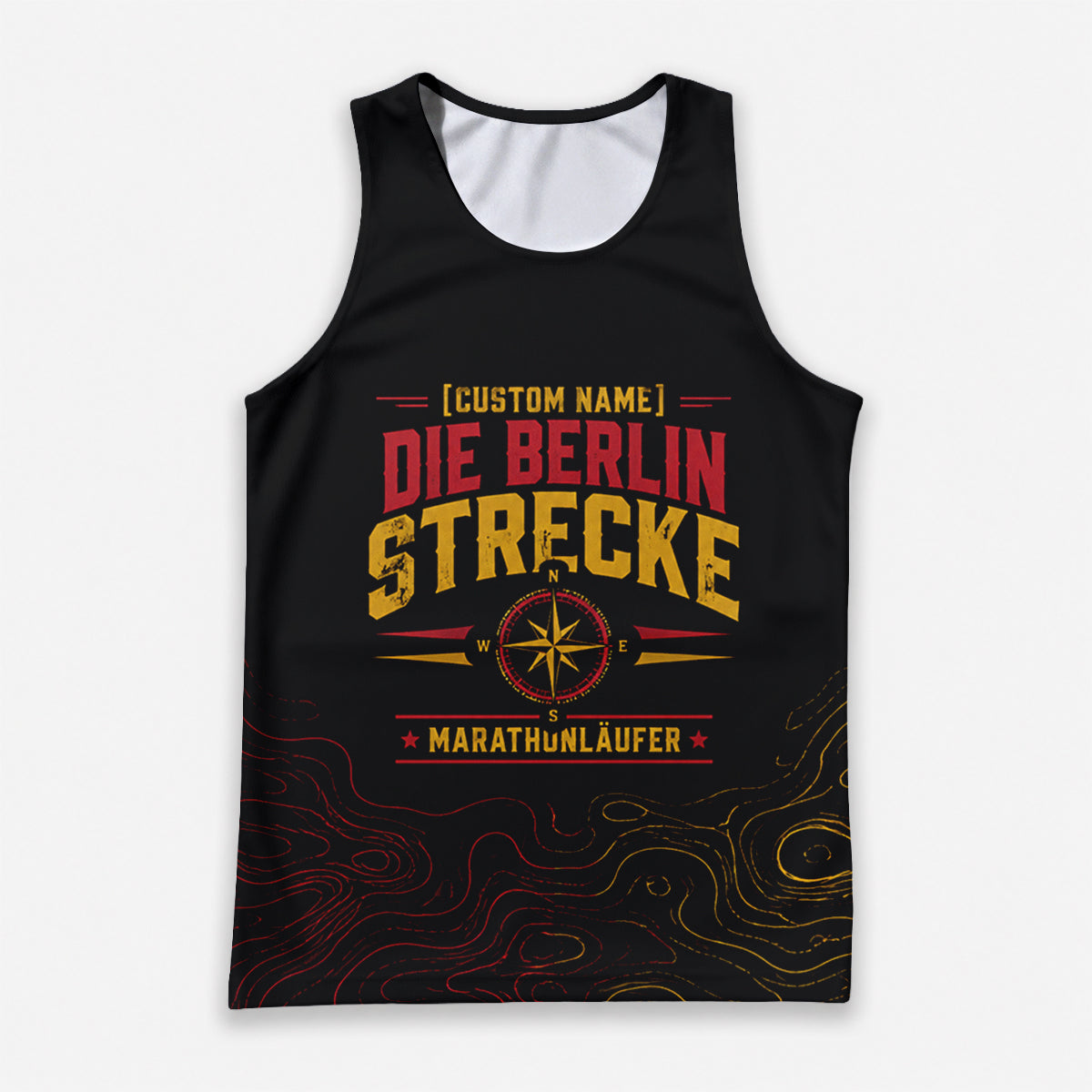 Topografische Karte Berlin Wettkampftag Lauf-Tanktop